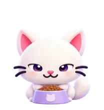 Chat qui mange
